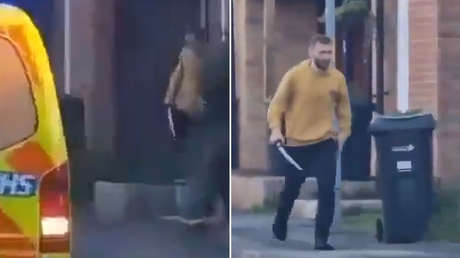  Hombre armado con una espada samurái ataca a varias personas en Londres