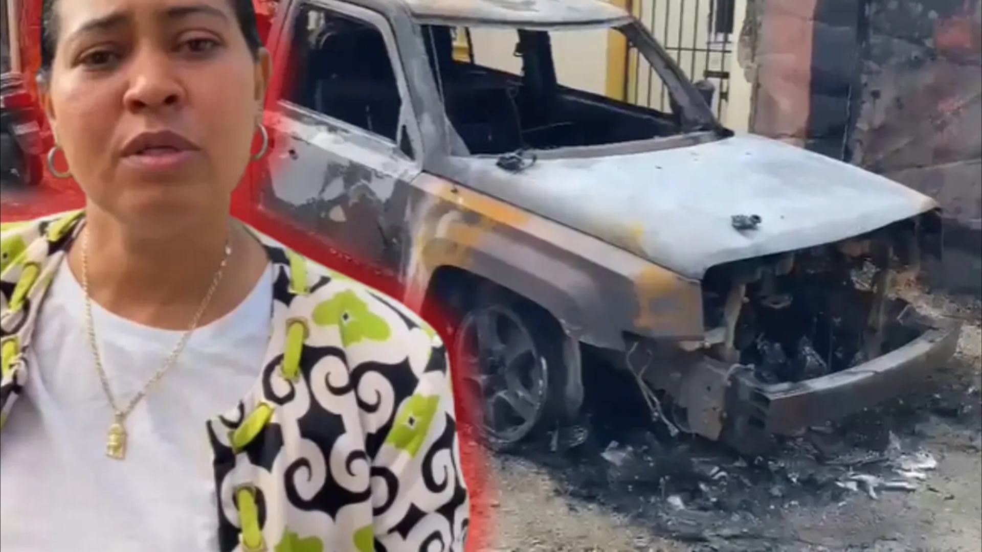 Hato Mayor: Mujer denuncia desconocidos incendiaron su vehículo mientras dormía