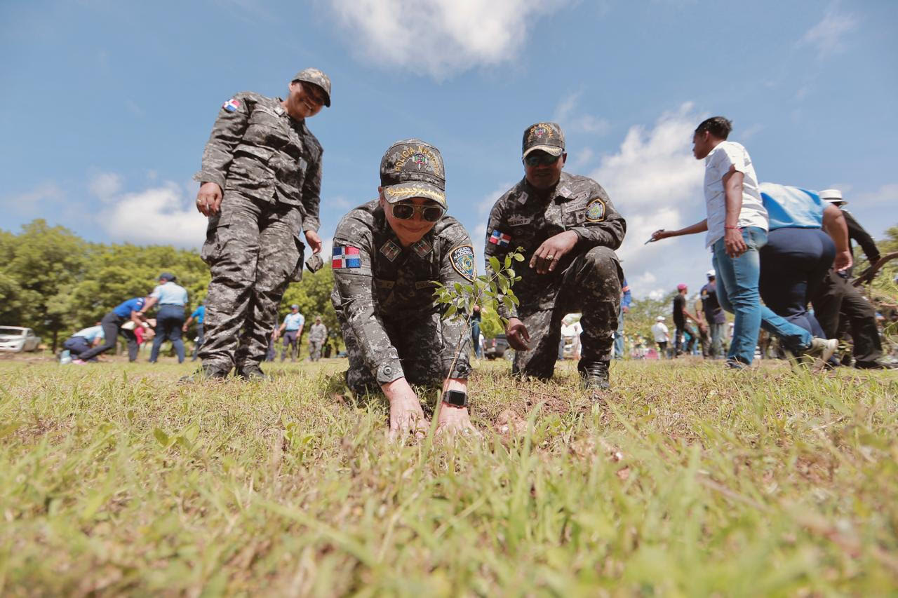 Interior y Policía colabora en rescate parques con reforestación San Pedro y La Romana