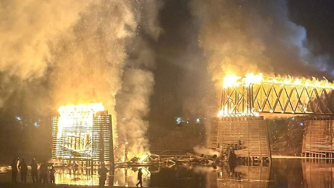 : Un poderoso incendio destruye un histórico puente canadiense