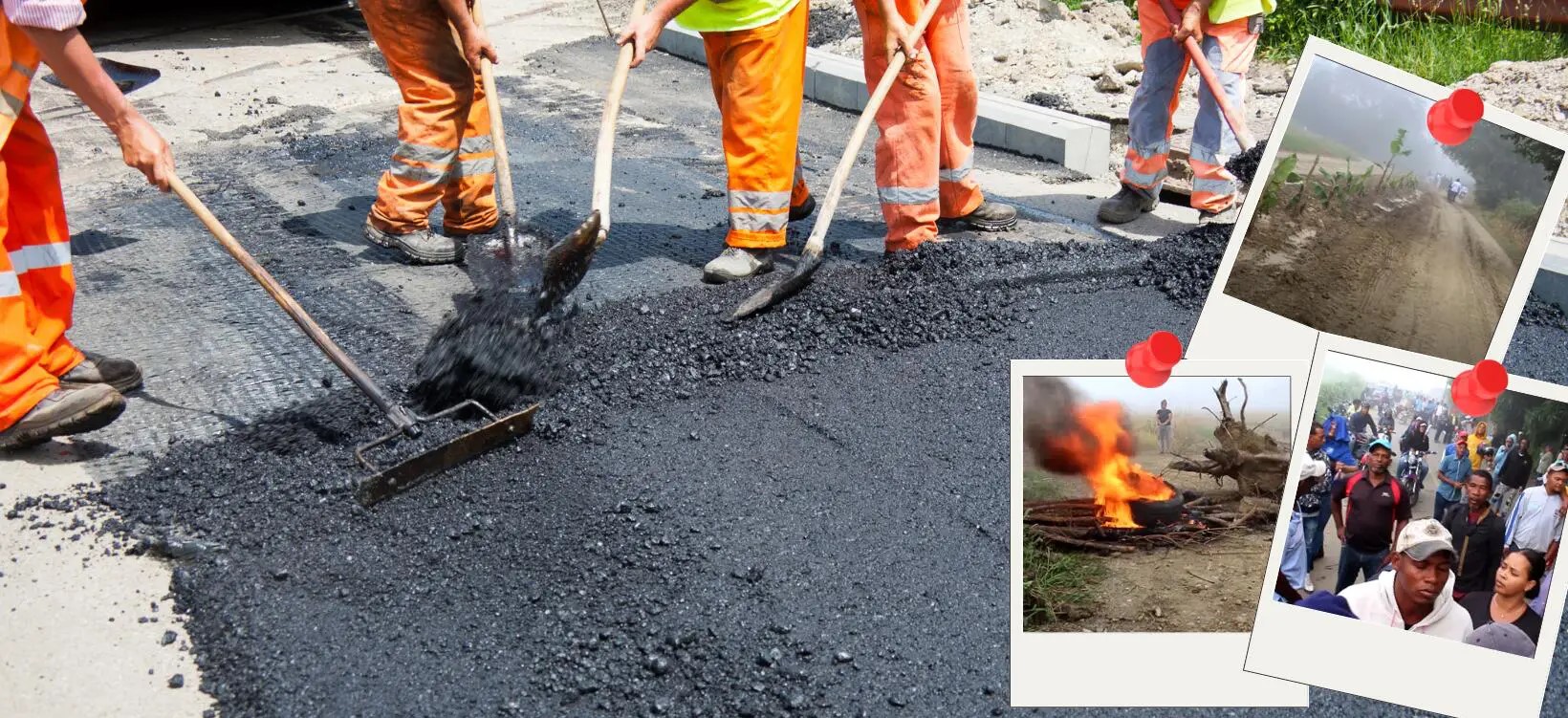 Protestan en demanda de reconstrucción de carretera en comunidad de San Juan