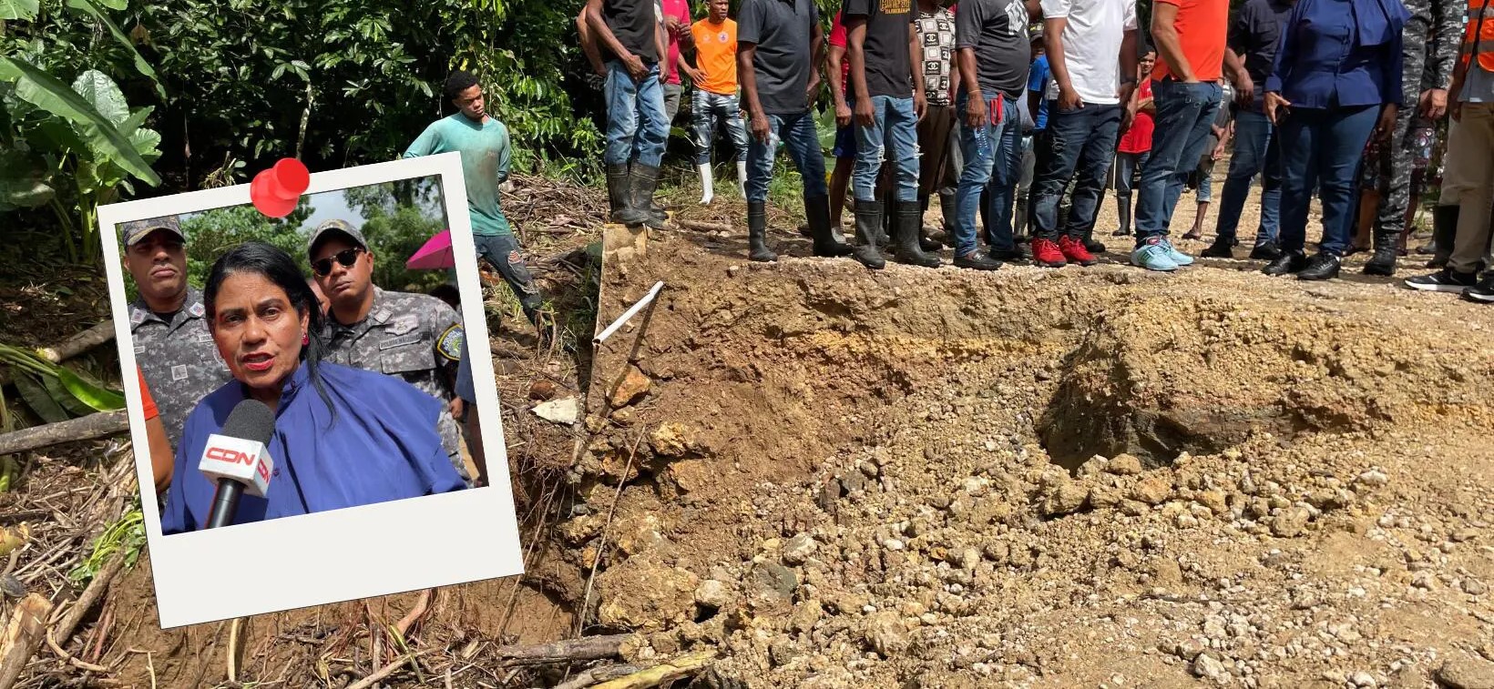 Autoridades en Nagua recorren sectores incomunicados debido a intensas lluvias y colapso de puente