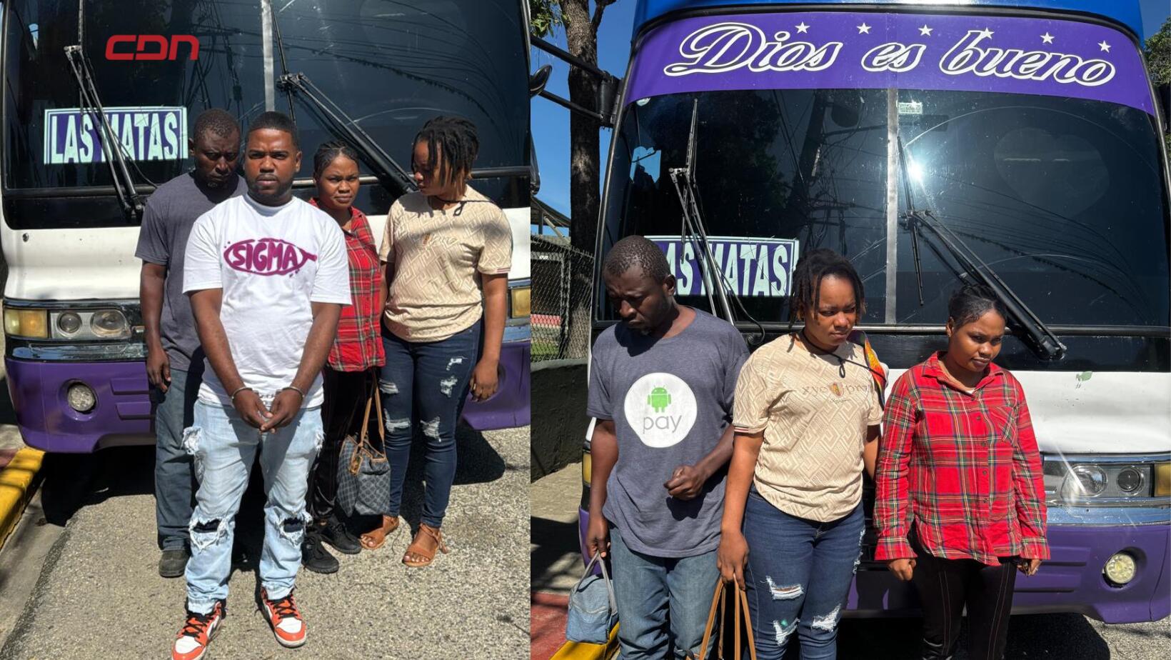 Detienen cobrador en San Juan con tres haitianos indocumentados en autobús
