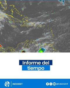Indomet informa: vaguada en combinación con una onda tropical continuará generando lluvias, tormentas eléctricas y ráfagas de viento sobre el territorio nacional