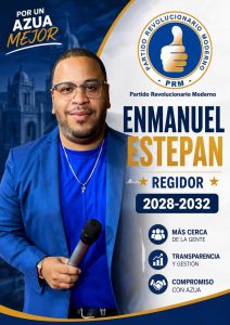 Emmanuel Estepan anuncia sus aspiraciones a regidor de Azua para el período 2028-2032
