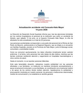 Supérate mantiene acompañamiento a empleados tras accidente que dejó 20 afectados