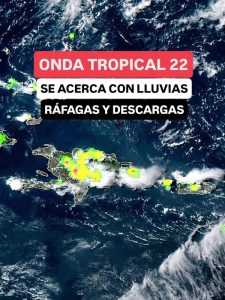 Onda tropical y vaguada provocarán lluvias intensas y posibles inundaciones en gran parte de República Dominicana