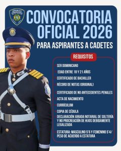 Policía Nacional abre convocatoria oficial 2026 para aspirantes a cadetes