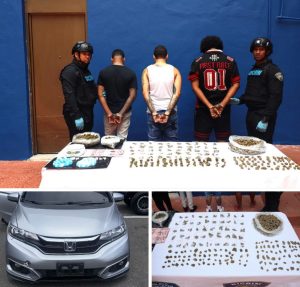 DICRIM apresa a tres hombres en Villas Agrícolas con presuntas drogas, dinero y un vehículo