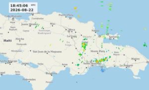 Indomet prevé aguaceros, tronadas y ráfagas de viento en varias provincias del país
