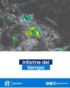 Indomet prevé aguaceros fuertes, tormentas eléctricas y posibles granizadas en varias provincias este miércoles