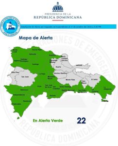 COE amplía a 22 las provincias en alerta verde por incidencia de una vaguada